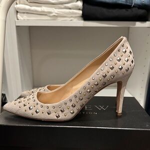J. Crew Studded Nude Heels